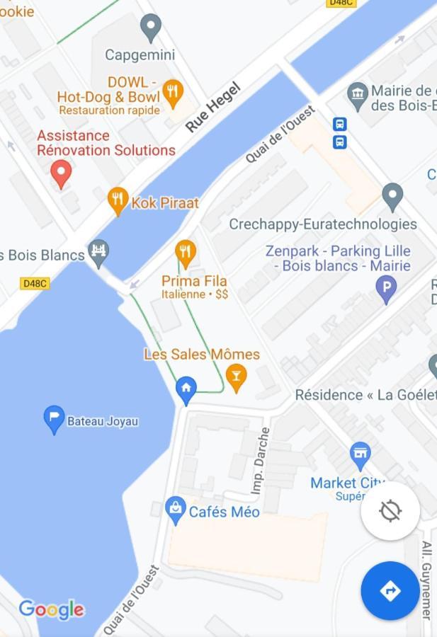 Bateau Peniche Lille - Euratechnologie 아파트 외부 사진